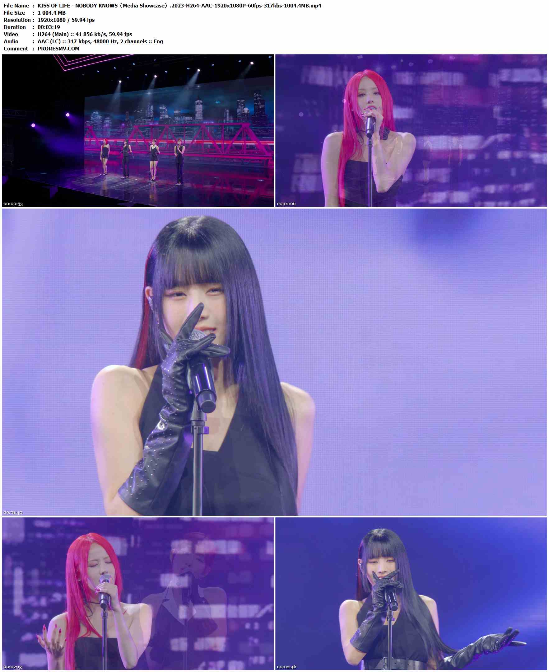 KISS OF LIFE - NOBODY KNOWS（Media Showcase）.2023-H264-AAC-1920x1080P-60fps-317kbs-1004.4MB官方MV_高清MV